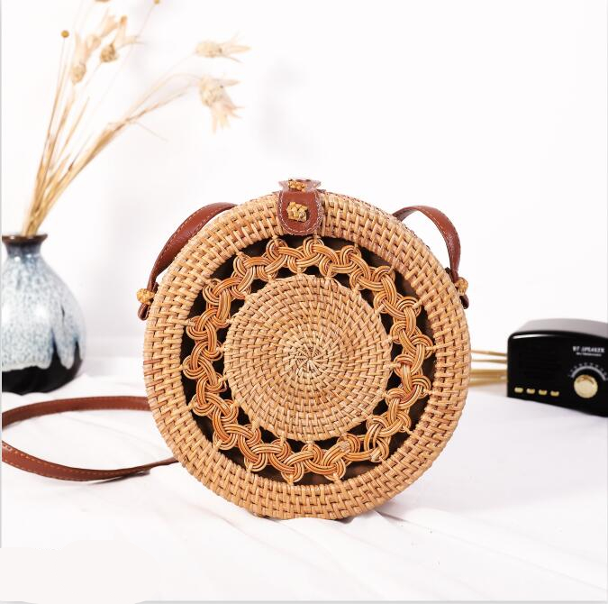 Mini Handwoven Rattan Round Bali Bag