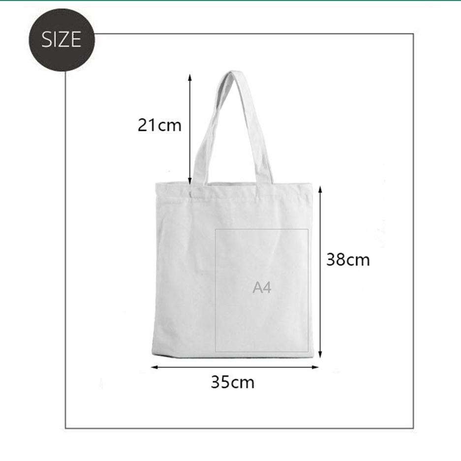 Printed Monogram Canvas Tote Bag Floral Letters - Kaiale Shop